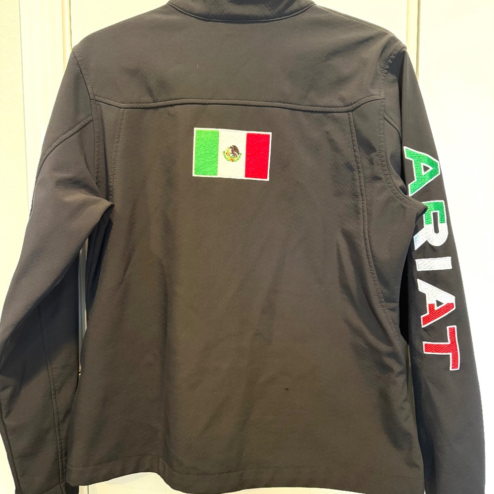 Ariat Black Jacket with Mexican Flag and Logo